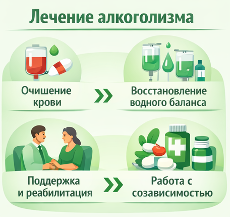лечение алкоголизма в Сосногорске этапы